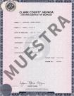 Abstracto Certificado del Acta de Matrimonio Clark County